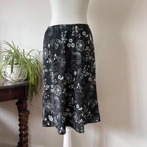 Vintage Floral Midi Skirt Womens sz m fairycore coquette